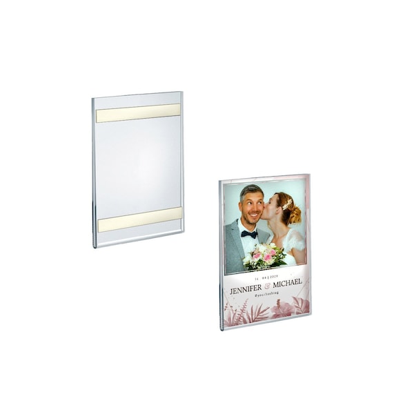 Clear Acrylic 4'' x 6'' Adhesive U-Frame, 2PK